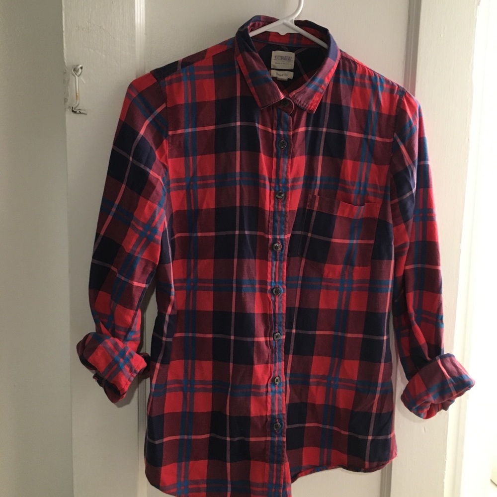 J crew factory plaid button up.